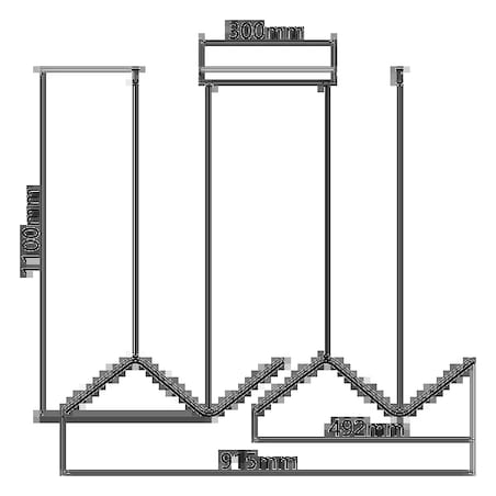 lampa wisząca led z metalu i silikonu, 23 w, 6500k asymetryczna