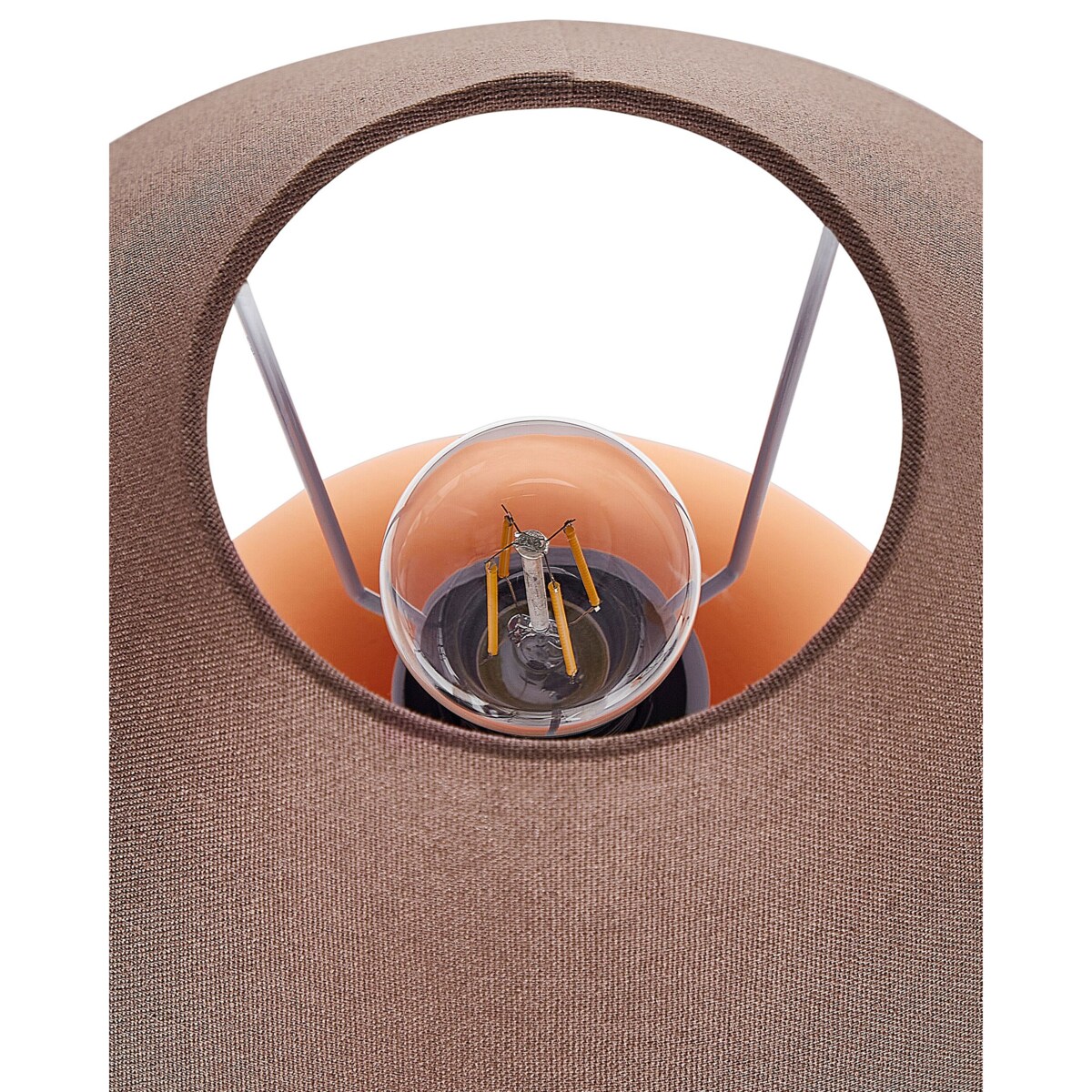 Lampa stołowa ceramiczna pomarańczowa LIMIA