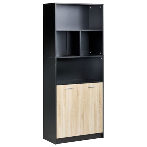 Regał 2-drzwiowy ZEHNA Brązowy/ czarny