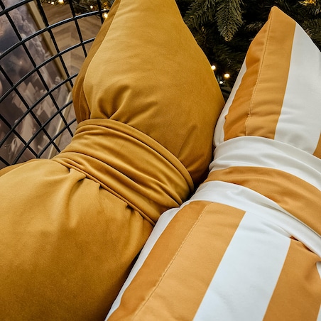 Poduszka XMAS wzór XM46 | Kokarda musztardowa 40 x 60 cm