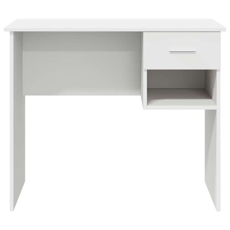 vidaXL Biurko z półką Biały 90 x 49.5 x 75 cm Materiał drewnopochodny