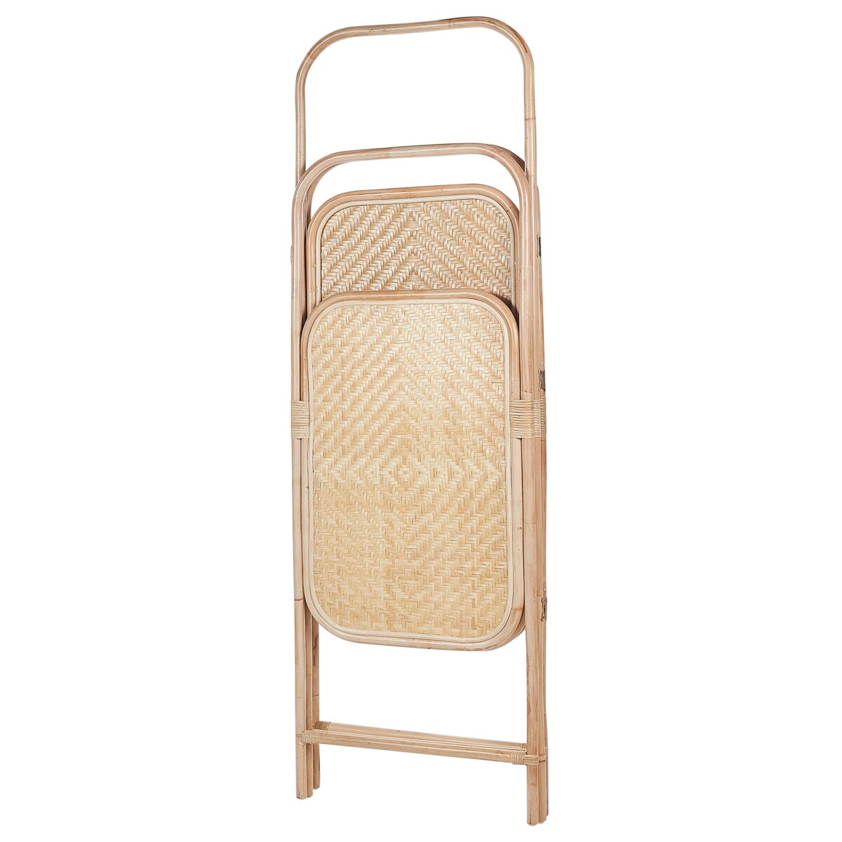 3-panelowy składany parawan pokojowy rattanowy 166 x 180 cm naturaly CARPI