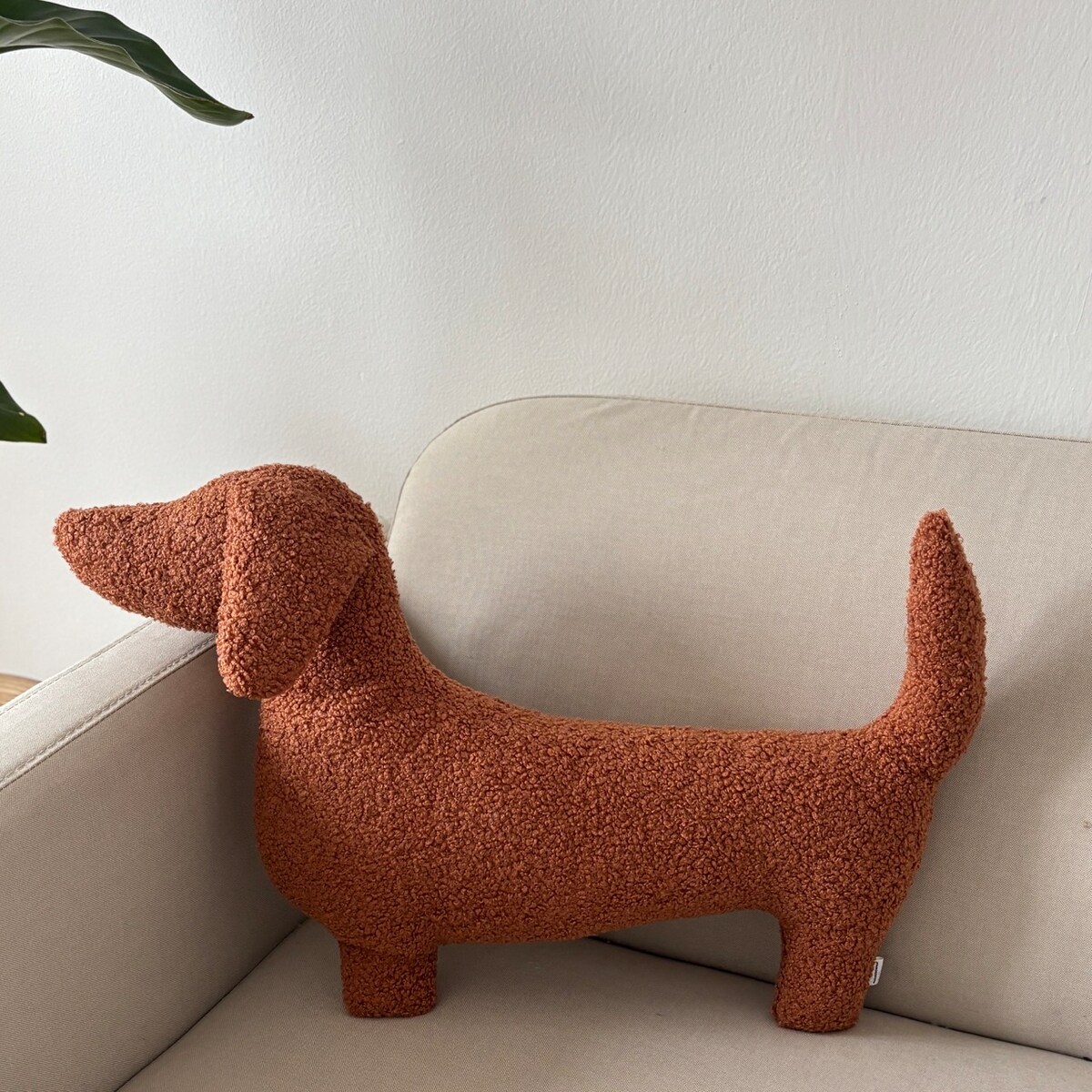 Poduszka pies Jamnik rudy boucle