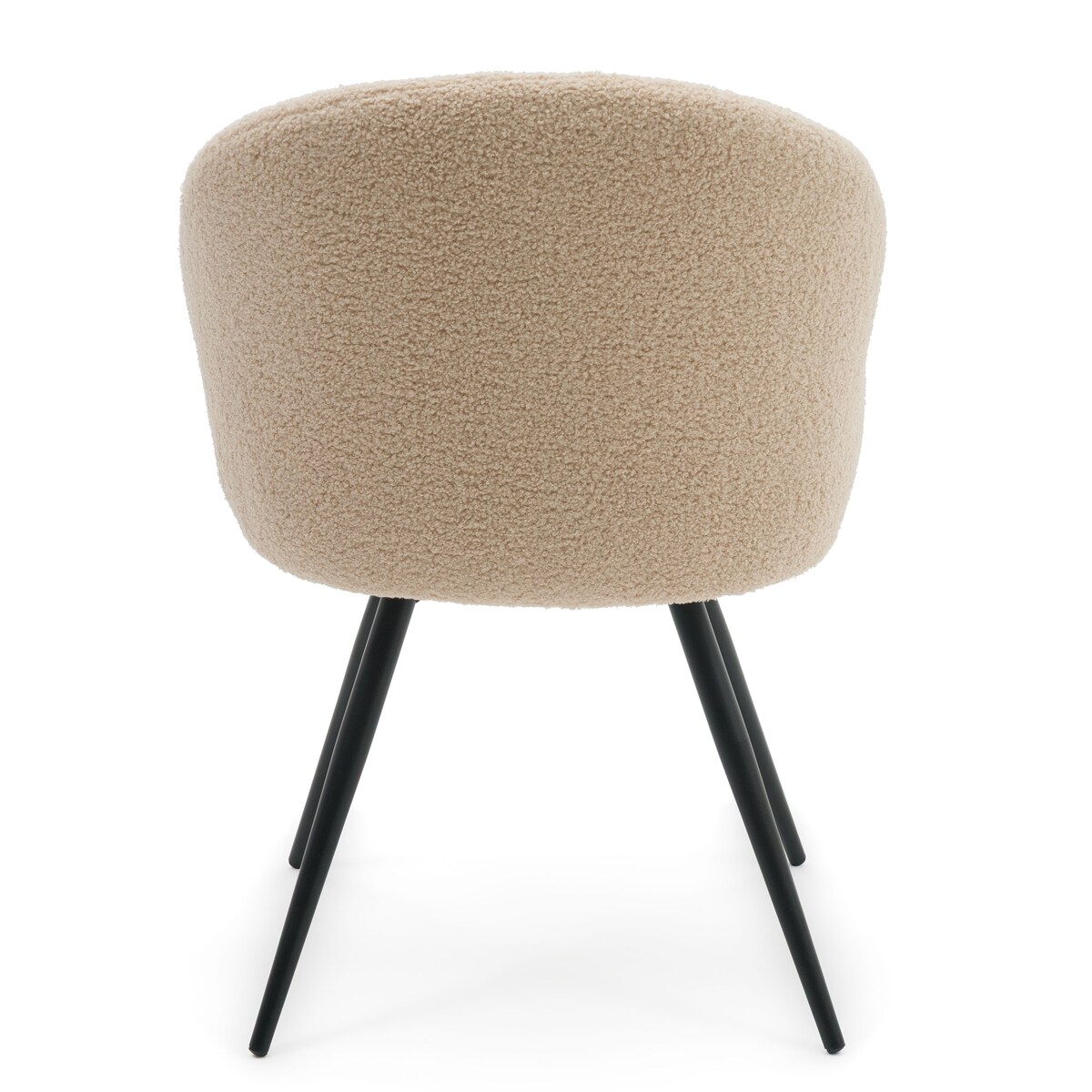 Krzesło tapicerowane obrotowe boucle teddy do salonu MODENA ciemnobeżowe