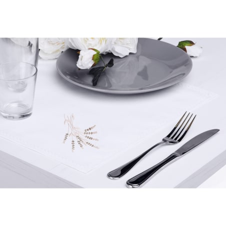 Konsimo CLIMAS Obrus plamoodporny, biały/kremowy