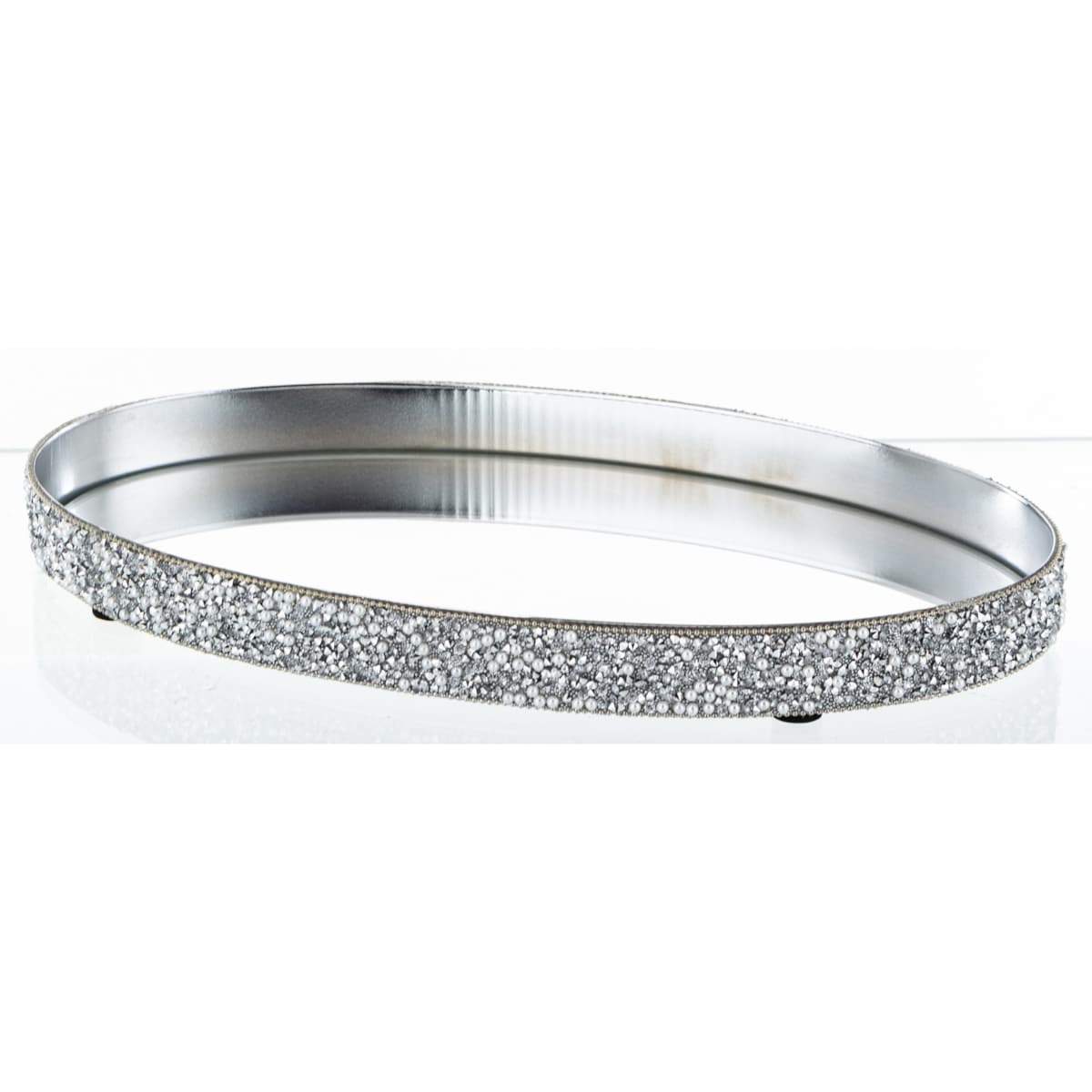 Taca dekoracyjna okrągła metalowa 23x13x2 cm VASSOIO