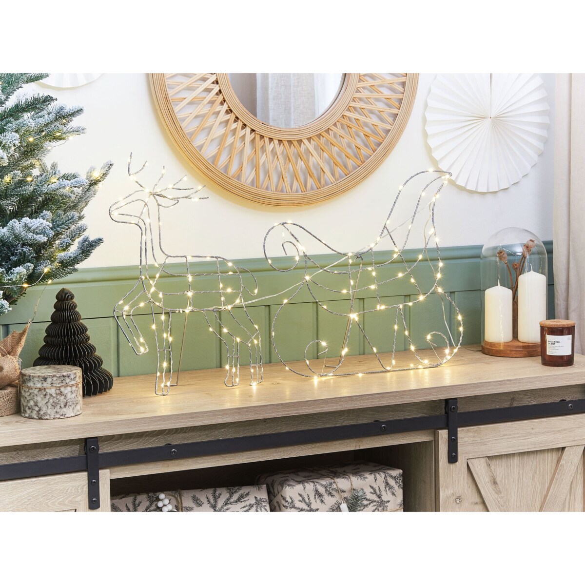Dekoracja ogrodowa LED SAIJA Renifer 46 cm Srebrny