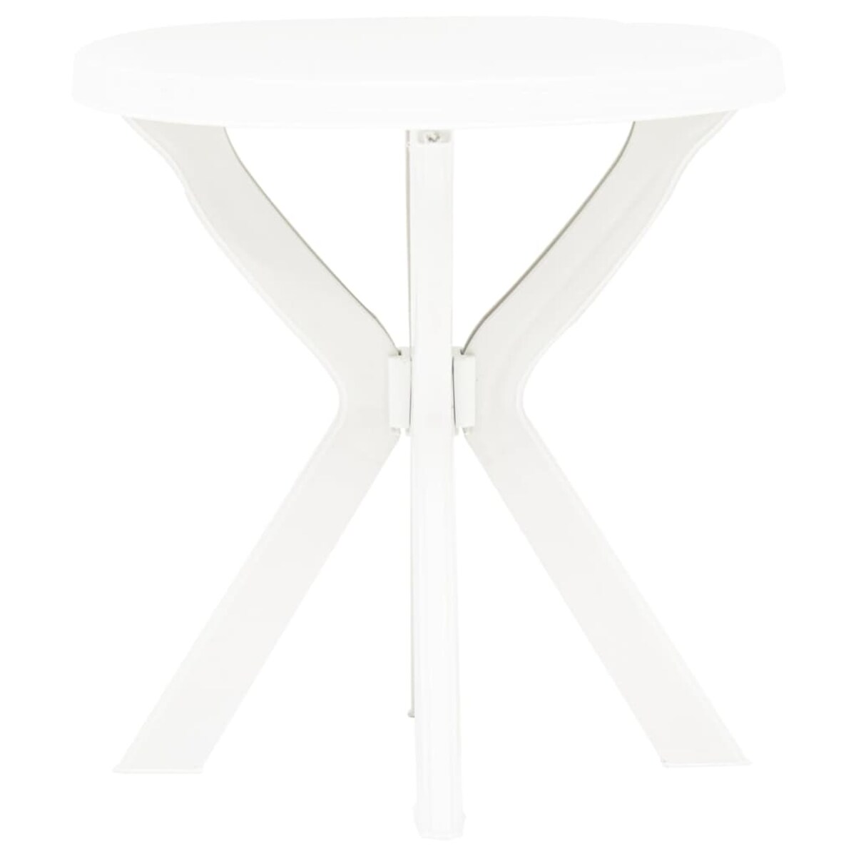vidaXL Stolik bistro, biały, Ø70 cm, plastikowy