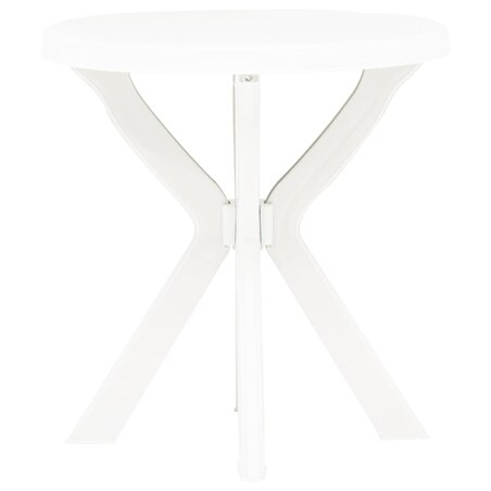 vidaXL Stolik bistro, biały, Ø70 cm, plastikowy