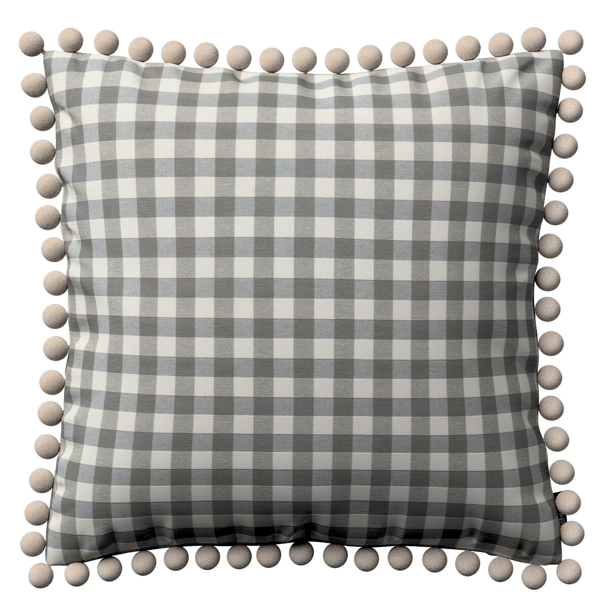 Poszewka Wera na poduszkę 45x45 szaro-biała kratka (1,5x1,5cm)