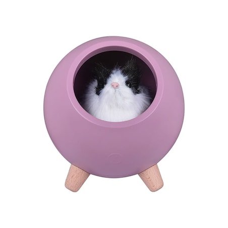 Lampka nocna dla dzieci z chomikiem - fioletowa