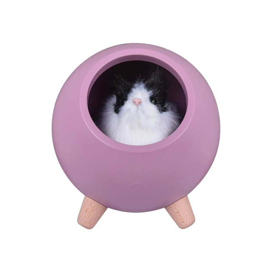 Lampka nocna dla dzieci z chomikiem - fioletowa