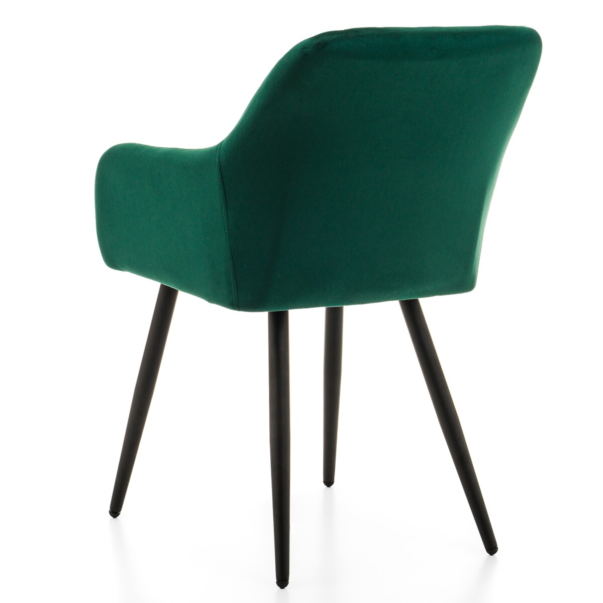 Krzesło tapicerowane TODI welur do salonu jadalni pikowane zielone