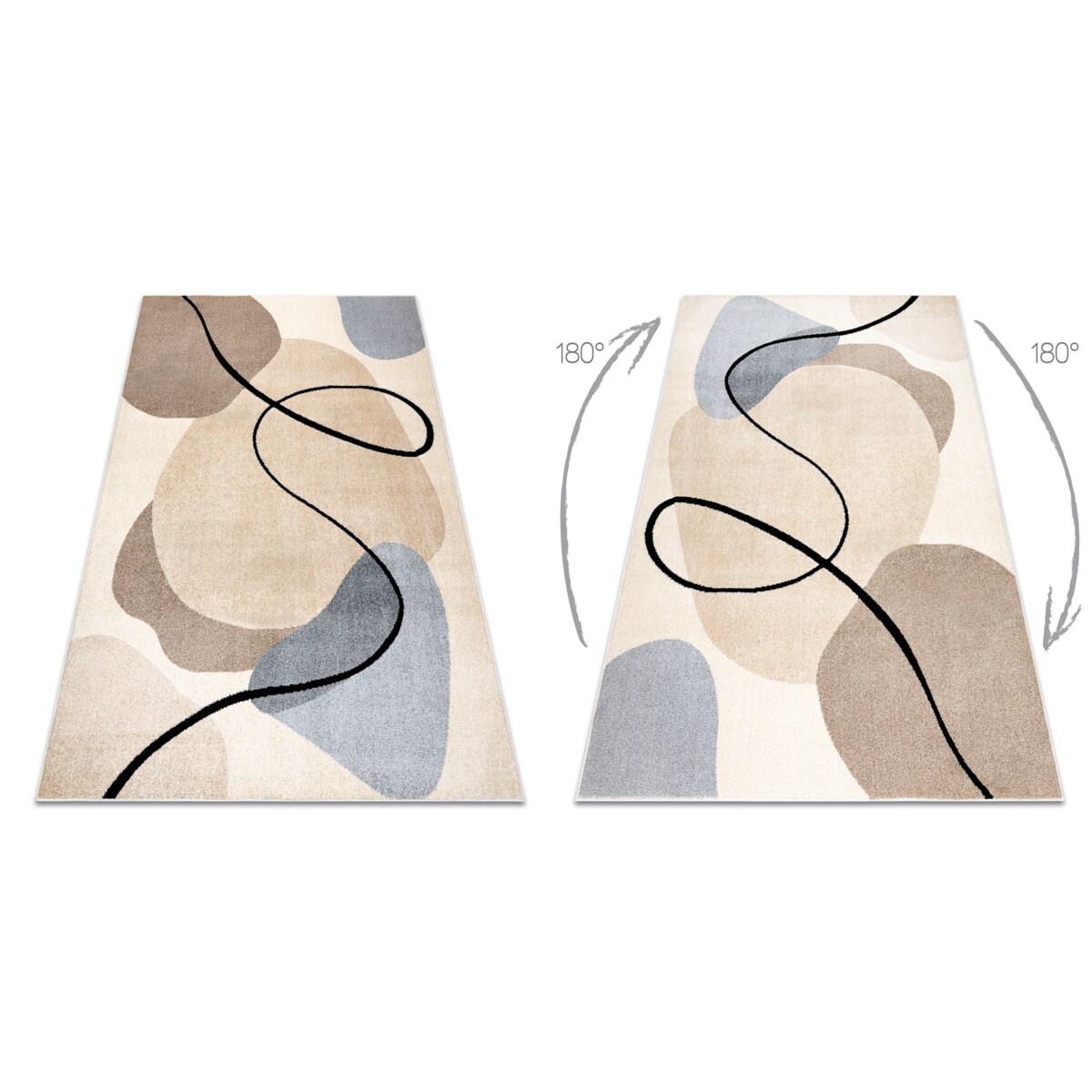 Dywan FUSION 9213 krem / beż - Geometryczny, 180x270 cm