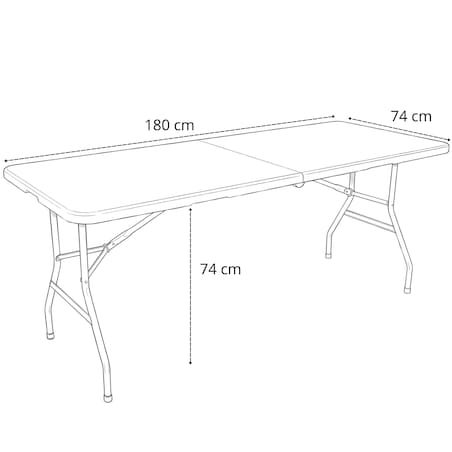 Stół cateringowy składany 180 cm walizka przenośny ogrodowy FUNFIT GARDEN
