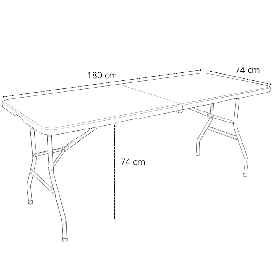 Stół cateringowy składany 180 cm walizka przenośny ogrodowy FUNFIT GARDEN
