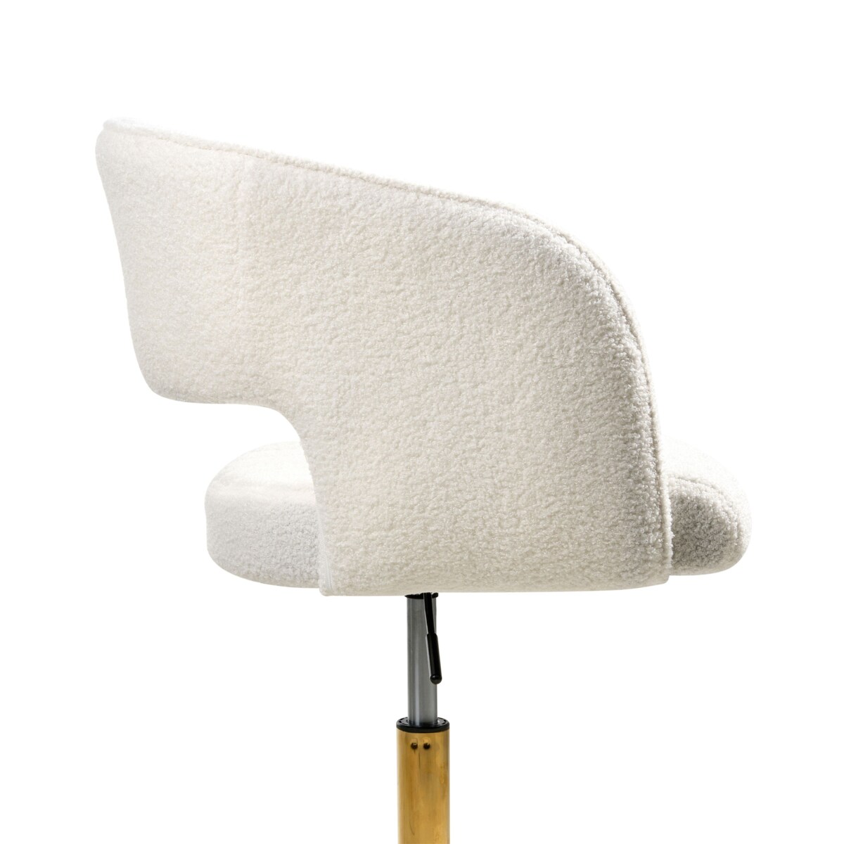 Krzesło obrotowe KATONAH Boucle Złamana biel