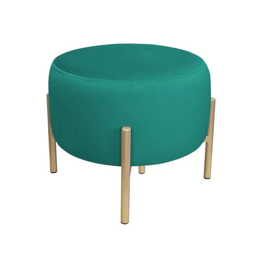 Pufa WILFRED MG VELVET morska/złota