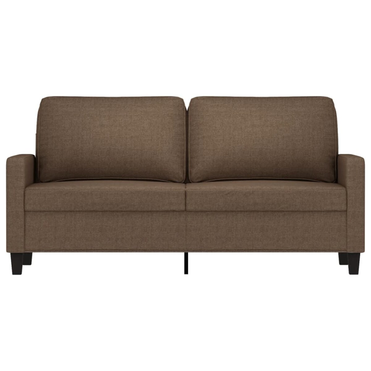 vidaXL Sofa 2-osobowa, brązowa, 140 cm, tapicerowana tkaniną