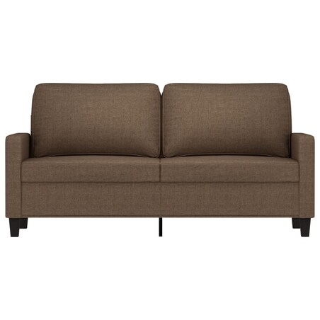 vidaXL Sofa 2-osobowa, brązowa, 140 cm, tapicerowana tkaniną