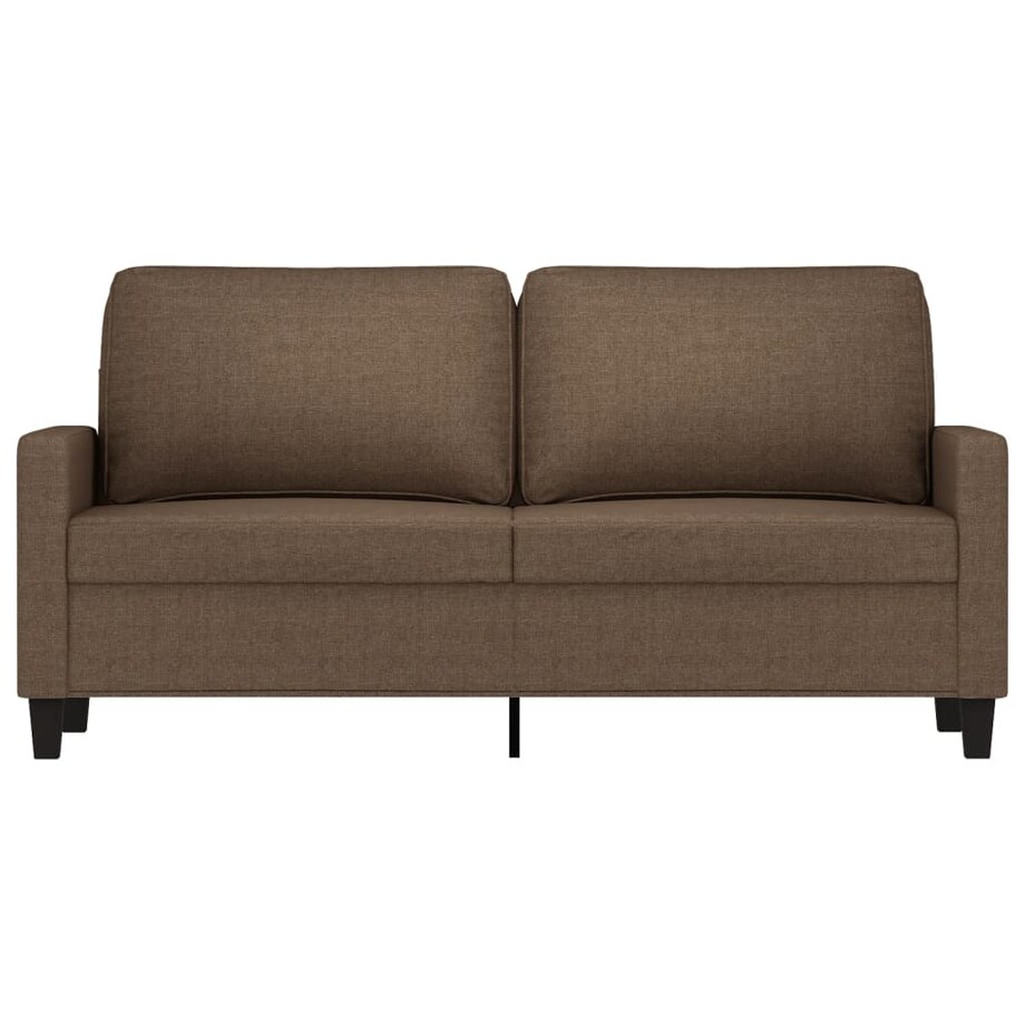 vidaXL Sofa 2-osobowa, brązowa, 140 cm, tapicerowana tkaniną