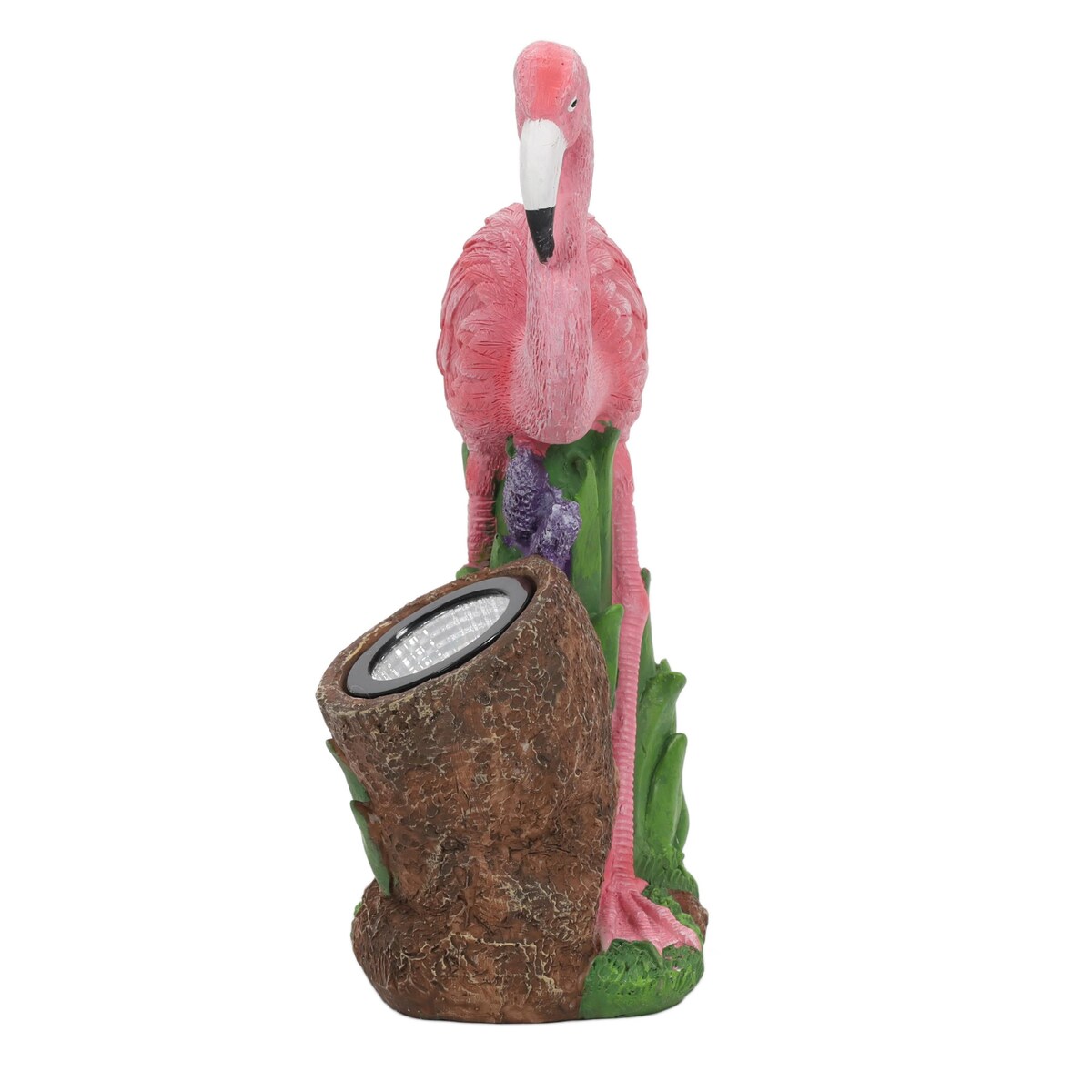 Figurka ogrodowa flaming z reflektorem, 24 x 24 x 10,5 cm