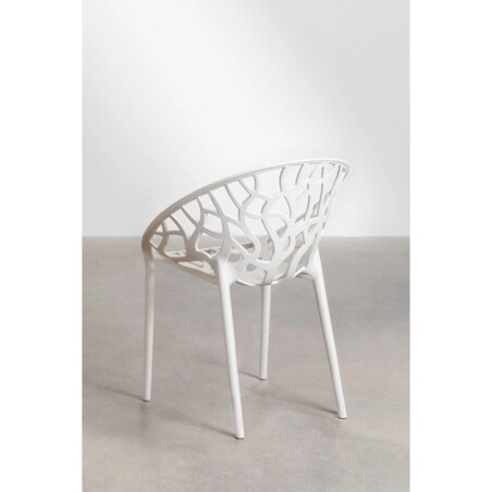 Krzesło z polipropylenu, sztaplowane, Coral, białe