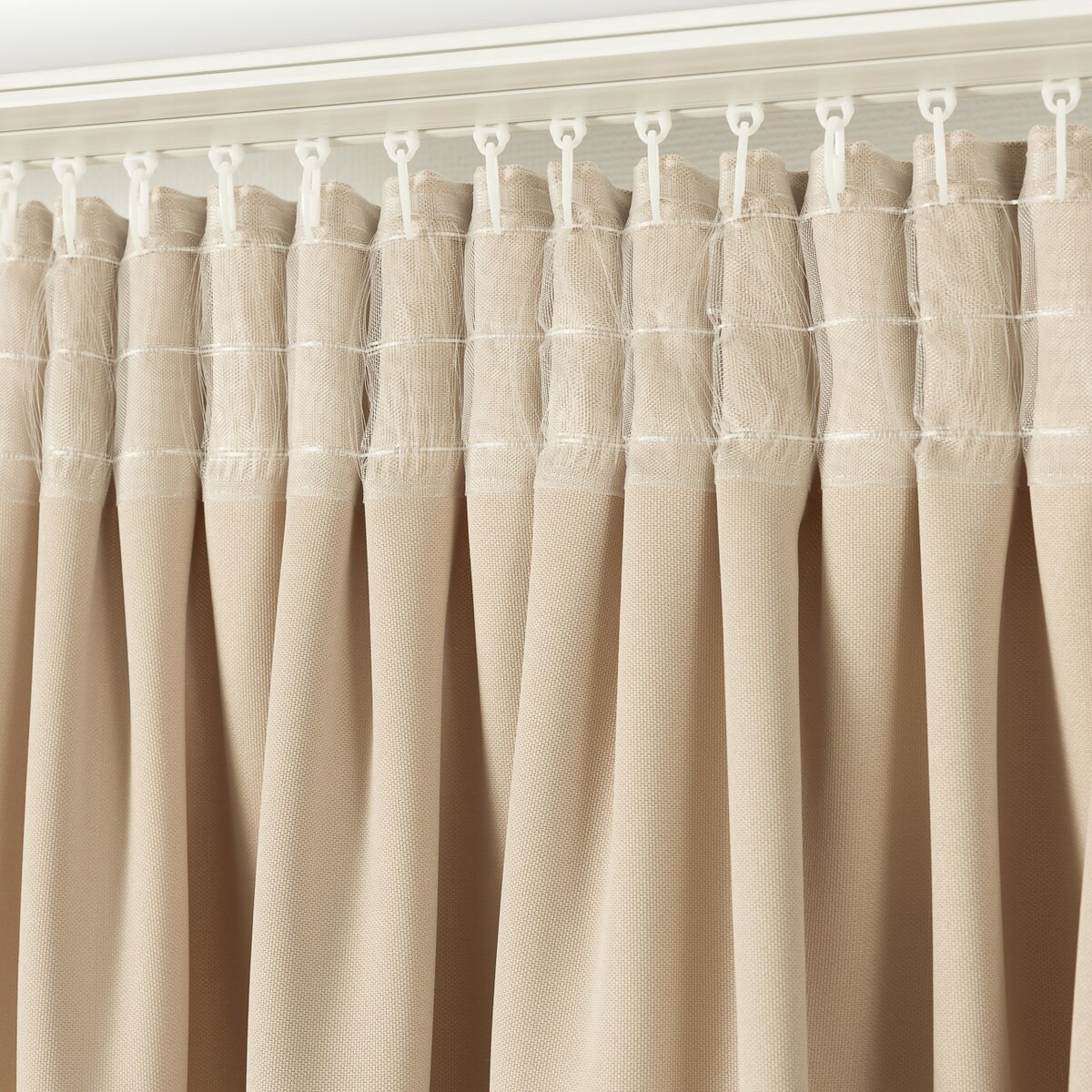 Zasłona na taśmie marszczącej jasnobeżowa aksamitna 140 x 280 cm 1 szt. 140x280 beżowy