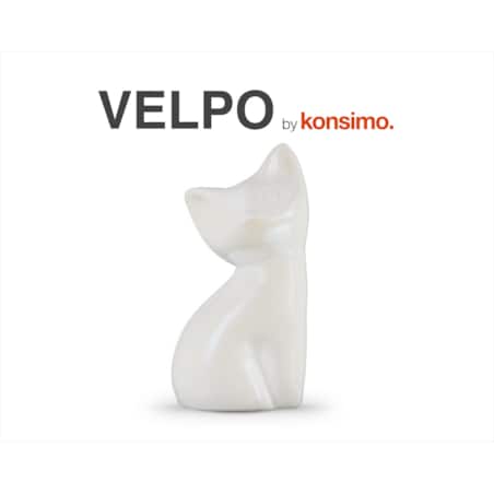 Konsimo VELPO Figurka Kot, perłowy
