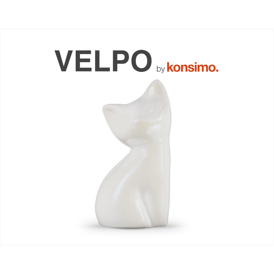 Konsimo VELPO Figurka Kot, perłowy