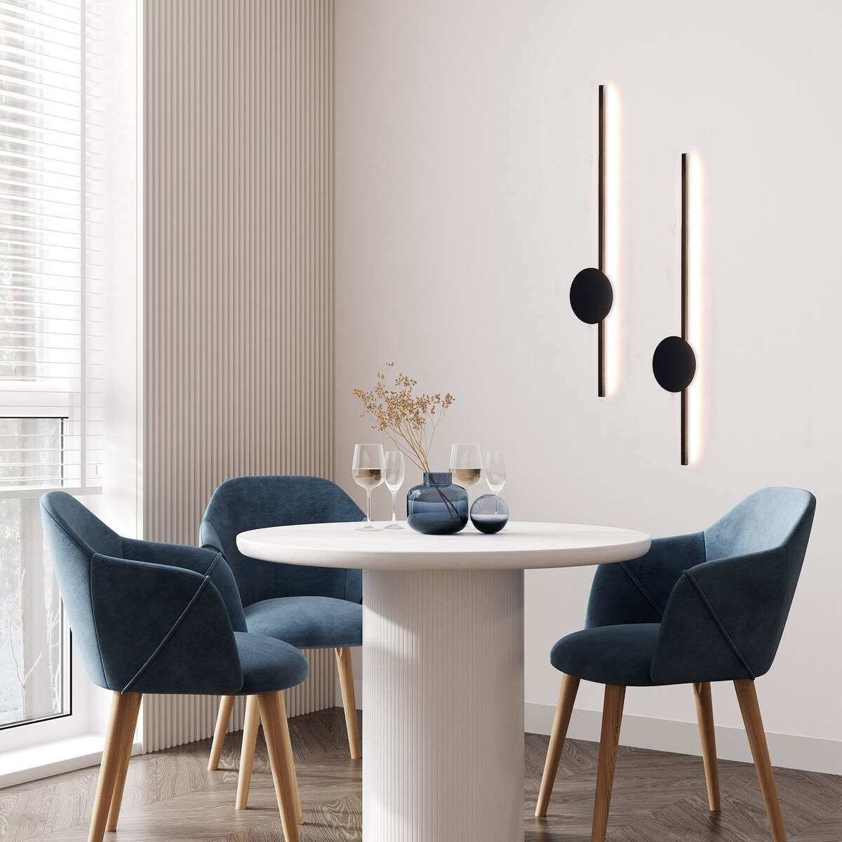 Kinkiet LED 36W JAVA II Black 93 cm TK Lighting – nowoczesna lampa ścienna czarna, neutralna biel 4000K