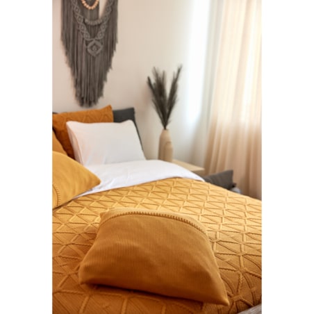 Narzuta brytyjska musztardowa, 220 x 240 cm, La Manta