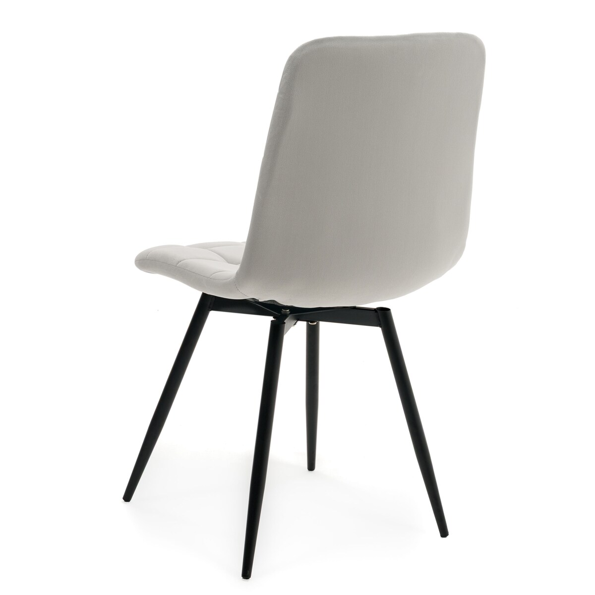 Krzesło tapicerowane obrotowe do salonu ARCO jasnoszary welur