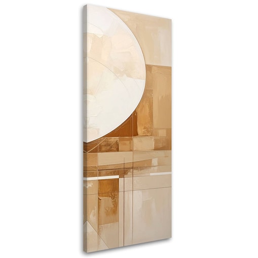 Obraz do salonu sypialni kuchni, Abstrakcyjne koła kształty w odcieniach beżu i brązu