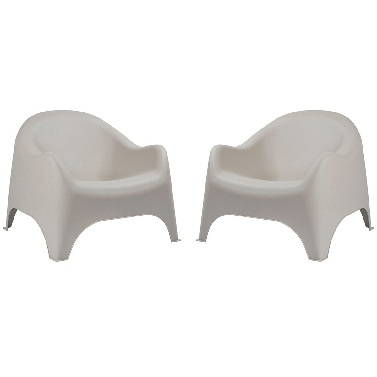 Zestaw 2 szt fotele ogrodowe wypoczynkowe Dumbo na taras, balkon beżowy