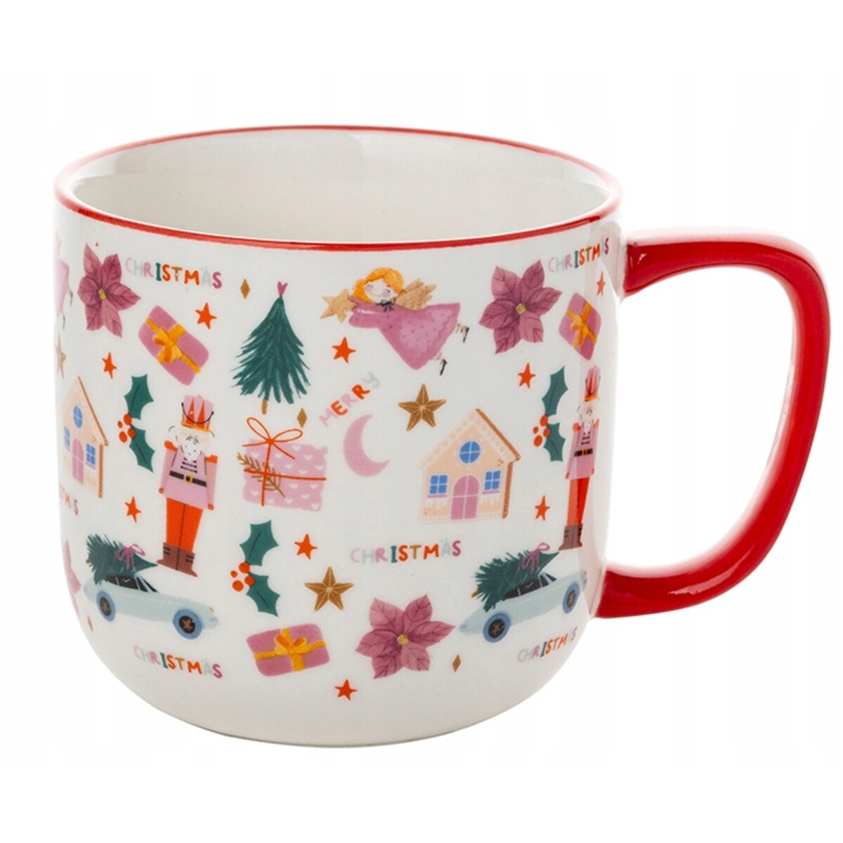 ŚWIĄTECZNY KUBEK 2szt wzorek na prezent KAWĘ HERBATĘ 350 ml kakao napoje