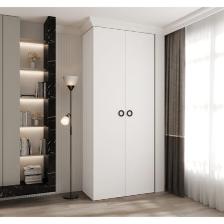 Szafa dwudrzwiowa Como 1 100 gł.40 biały+czarny