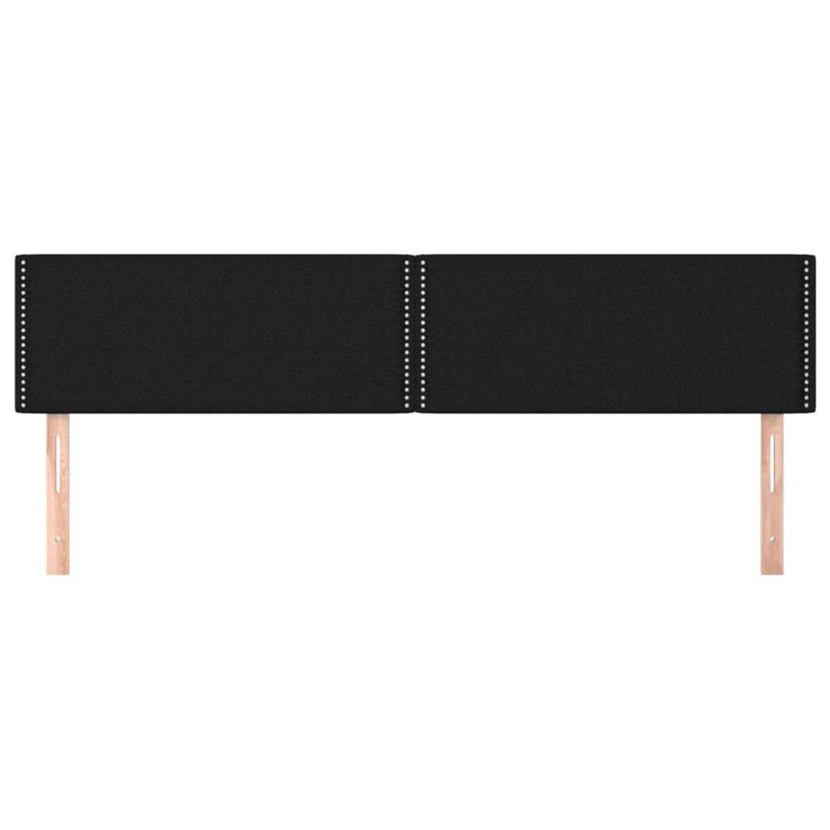 vidaXL Zagłówki do łóżka, 2 szt., czarny, 80x5x78/88 cm, tkanina