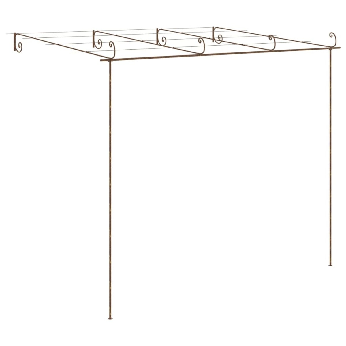 vidaXL Pergola ogrodowa, antyczny brąz, 4x3x2,5 m, żelazo