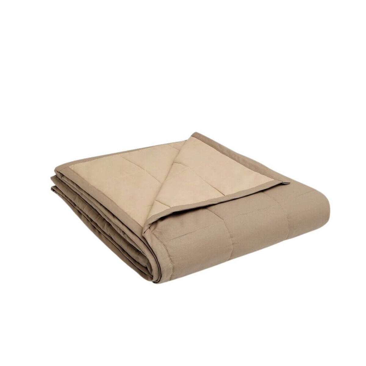 Narzuta pikowana light brown/beige 260 x 220 cm