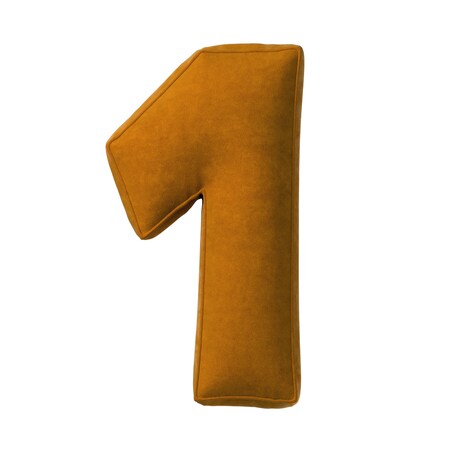 Poduszka Cyferka 1, miodowy, 25 x 40 cm, Posh Velvet