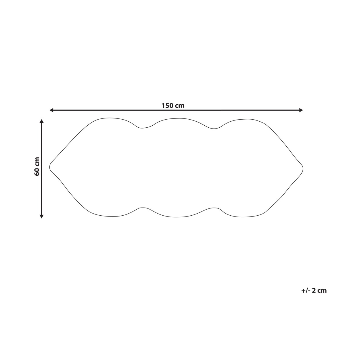 Dywanik łazienkowy bawełniany 150 x 60 cm beżowy CANBAR