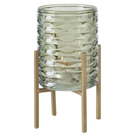 Świecznik na tealighty BOLITO, zielone szkło, Ø 8 cm