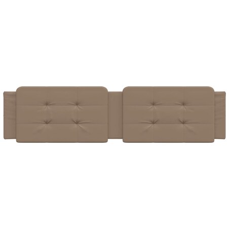 vidaXL Poduszka na wezgłowie, Zadar, cappuccino, 200 cm, sztuczna skóra