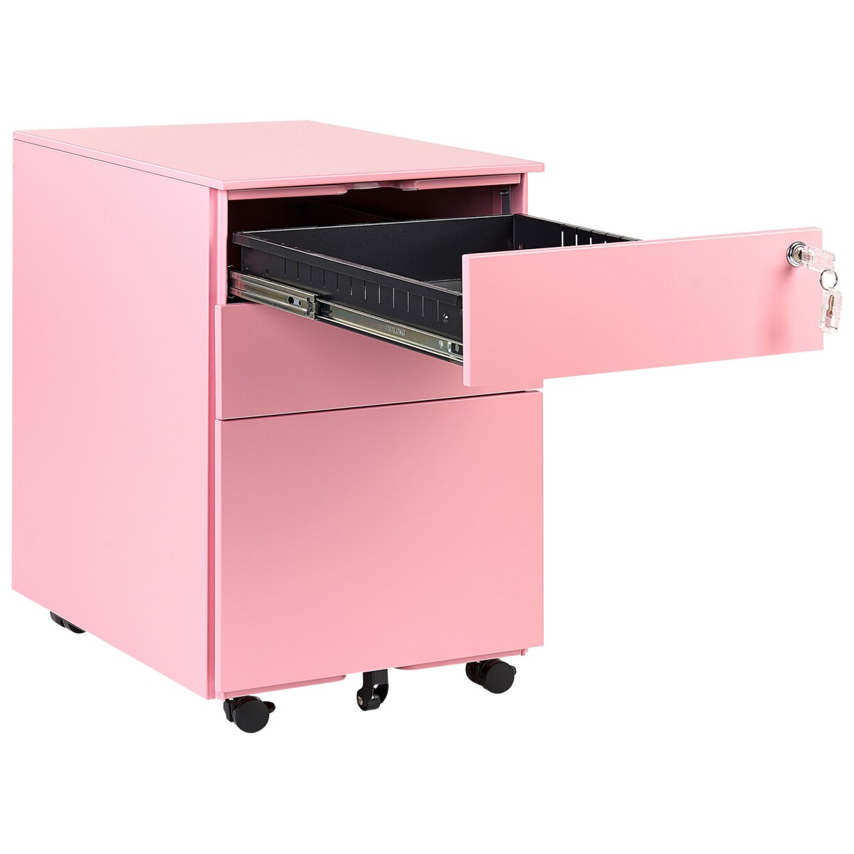 Szafka biurowa metalowa różowa CAMI
