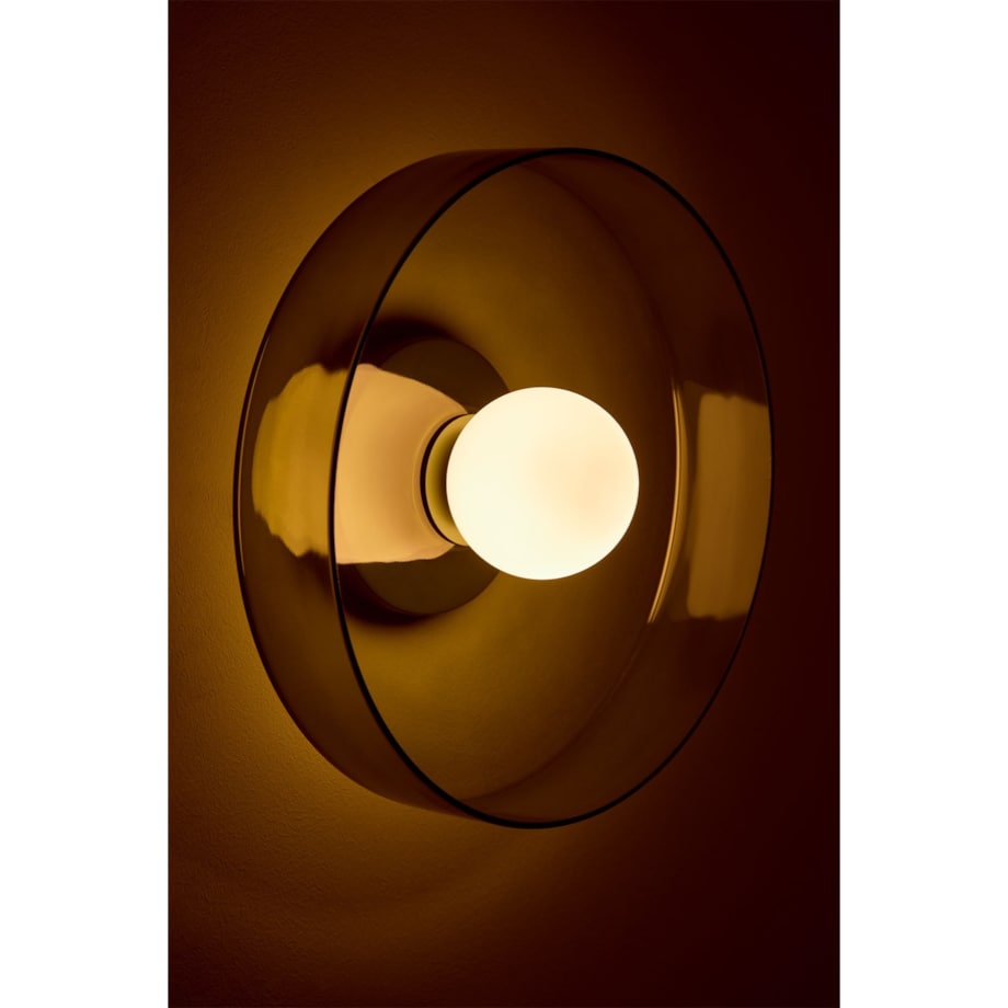 Kinkiet szklany Jaxal zielony Ø35 cm