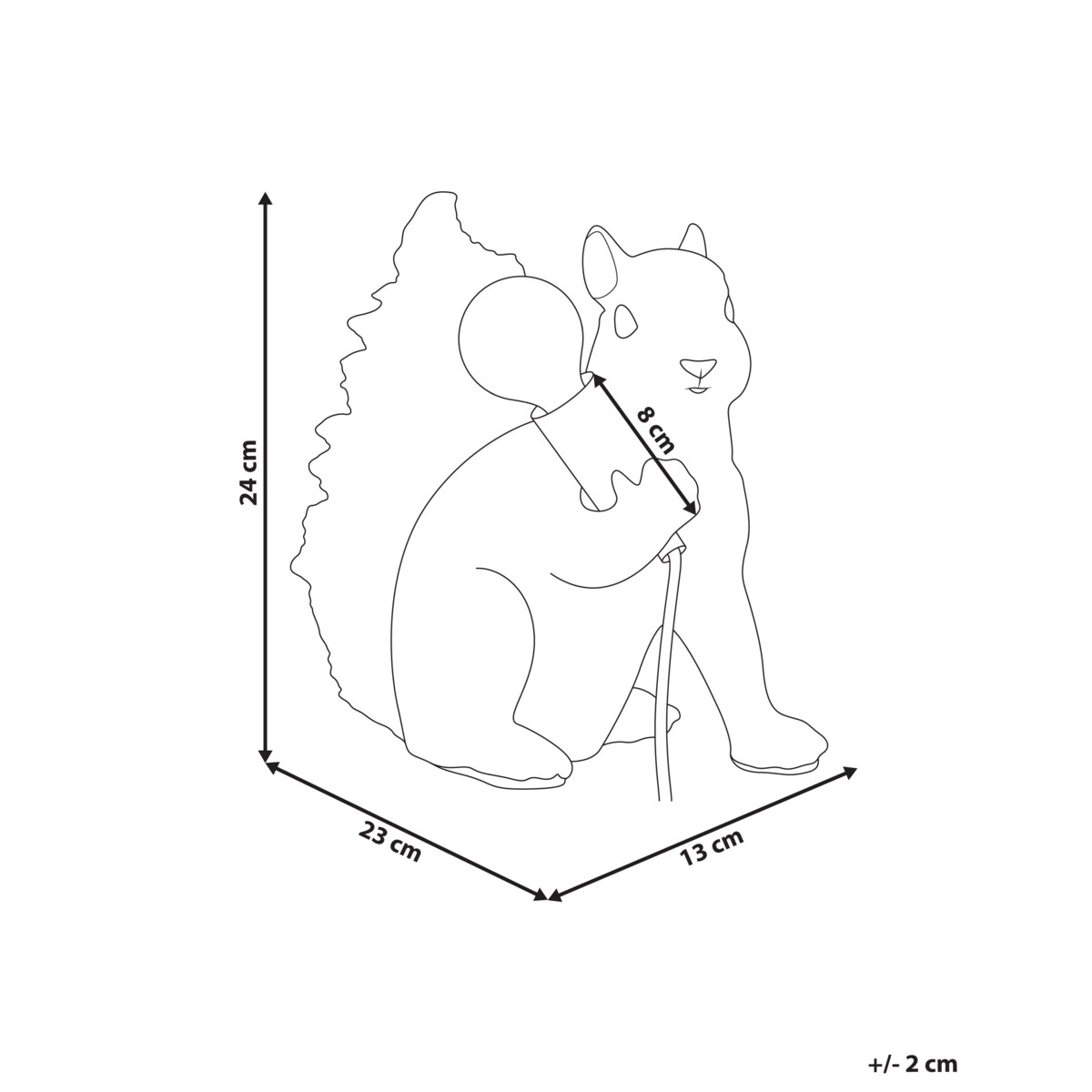 Lampa stołowa Wiewiórka PINOLI Złoty