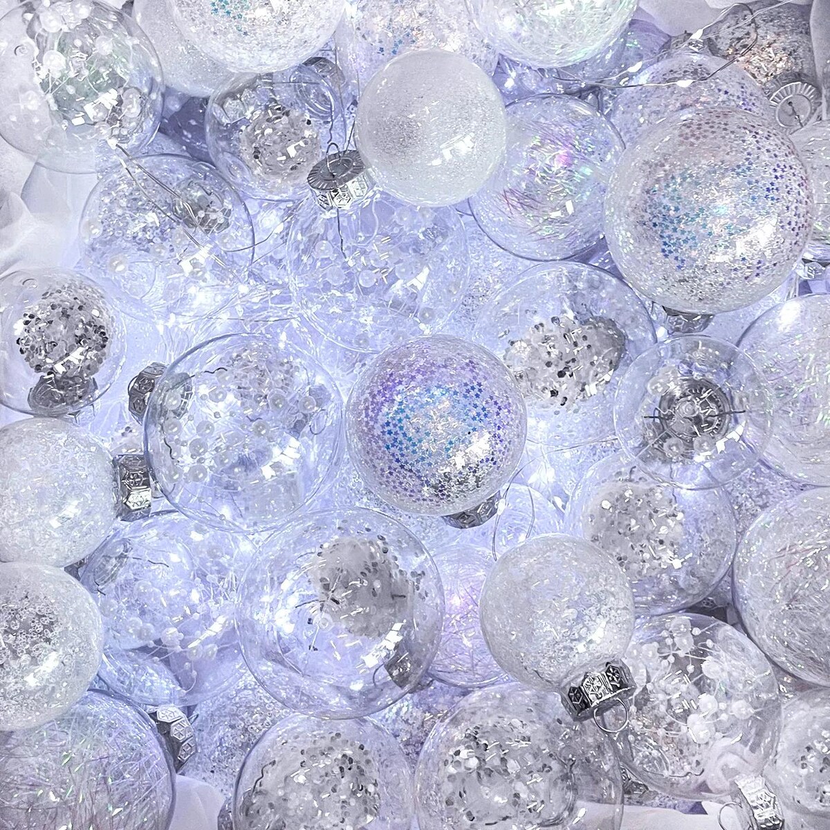 Bombki Choinkowe białe 30szt. sysd1688-057