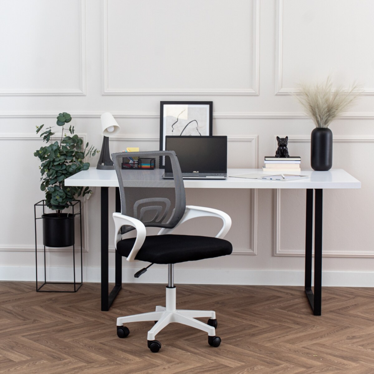 Krzesło biurowe fotel obrotowy regulowany młodzieżowy czarny