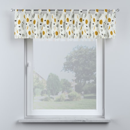 Lambrekin na szelkach 260x40 biało-szara